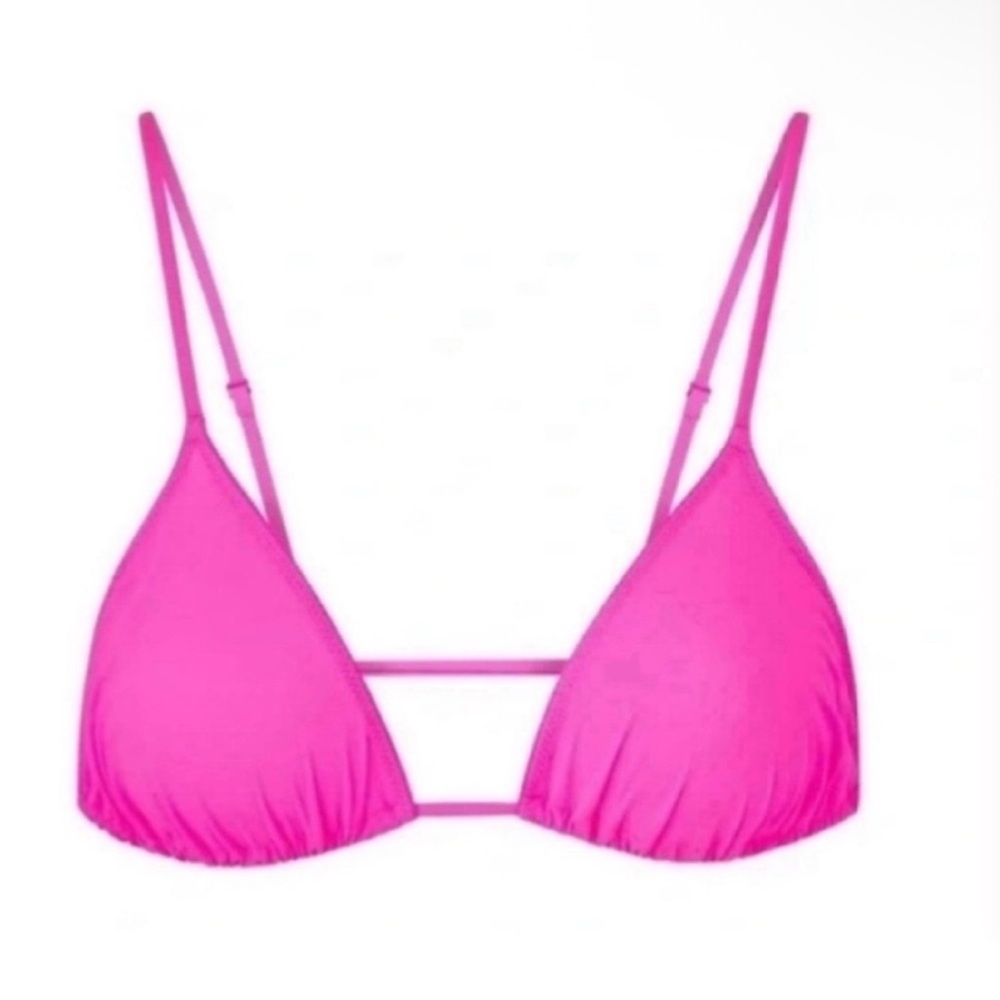 SKIMS Pink Micro Cording String Triangle Bra Intimates